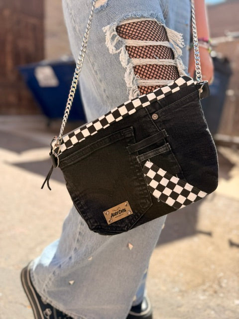 Black Checkered Bag