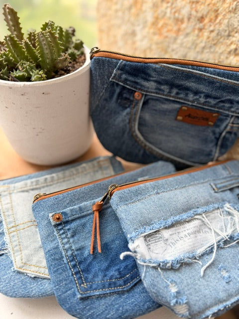 Rescued Denim Belt Bag (multiple designs)
