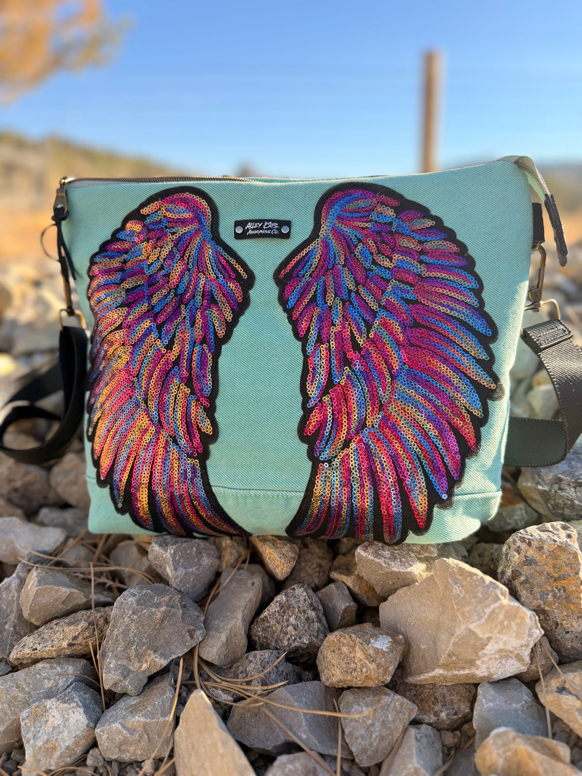 Rainbow Teal Bag