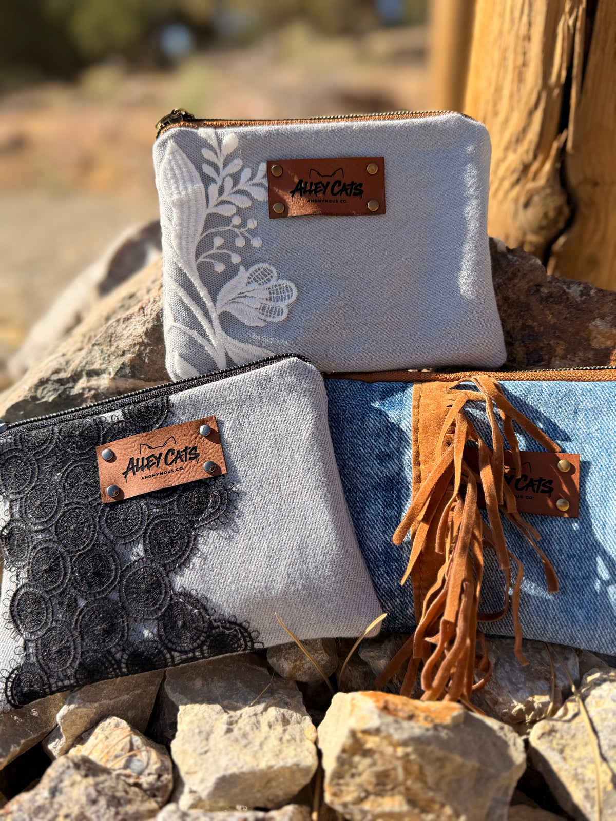Small Rescued Denim Wallets