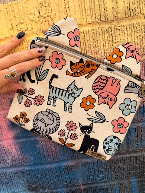 Spring Cats Zipper Bag