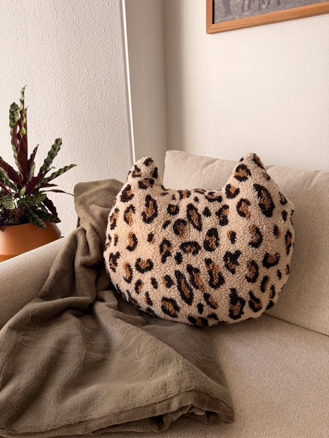 Panther Teddy Fabric Decorative Cat Pillow
