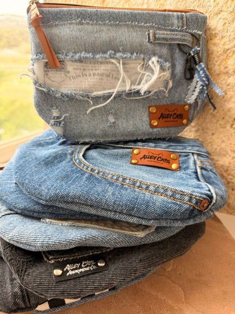 Rescued Denim Belt Bag (multiple designs)