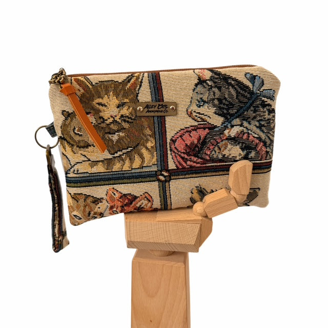 Couch Cat Wristlet Bag
