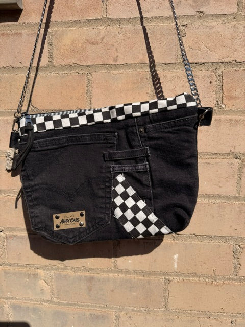 Black Checkered Bag