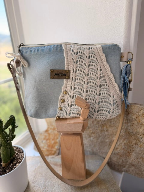 Vintage Crotchet Denim Bag