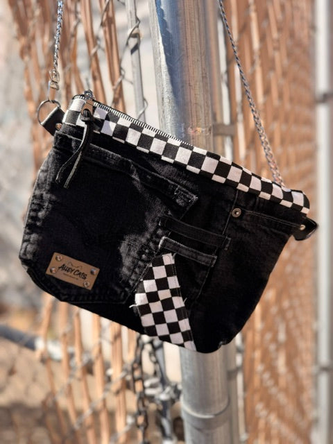Black Checkered Bag